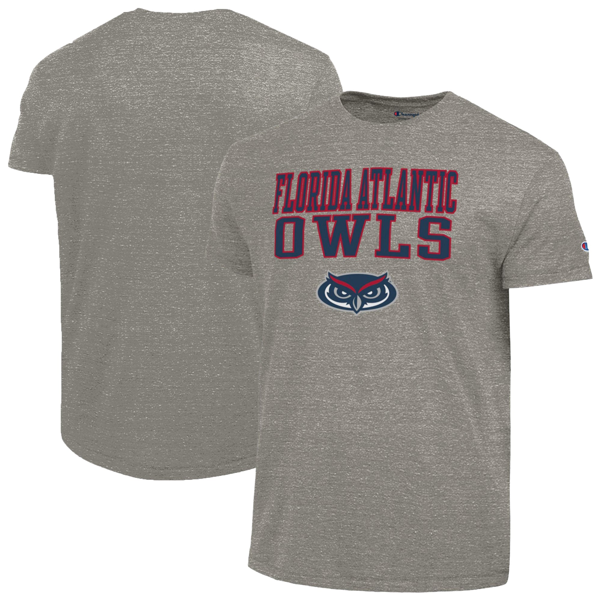 Men's Champion Gray Florida Atlantic Owls Ultimate Triblend T-Shirt