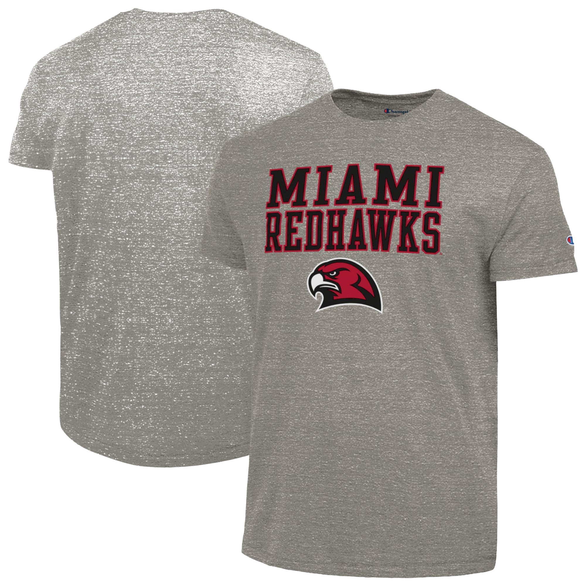 Men's Champion Gray Miami University RedHawks Ultimate Triblend T-Shirt