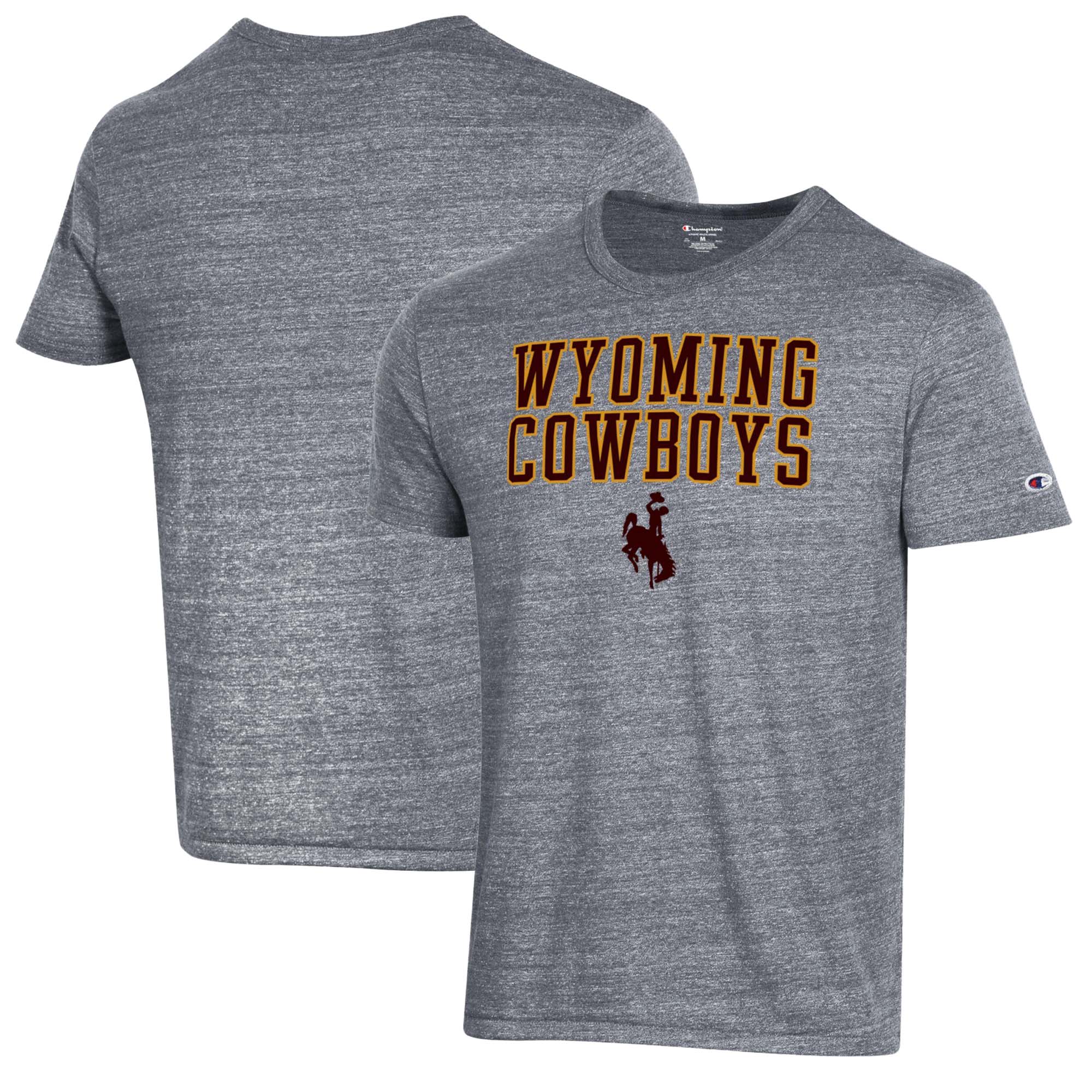 Men’s Champion Gray Wyoming Cowboys Ultimate Triblend T-Shirt Men’s Champion Gray Wyoming Cowboys Ultimate Triblend T-Shirt