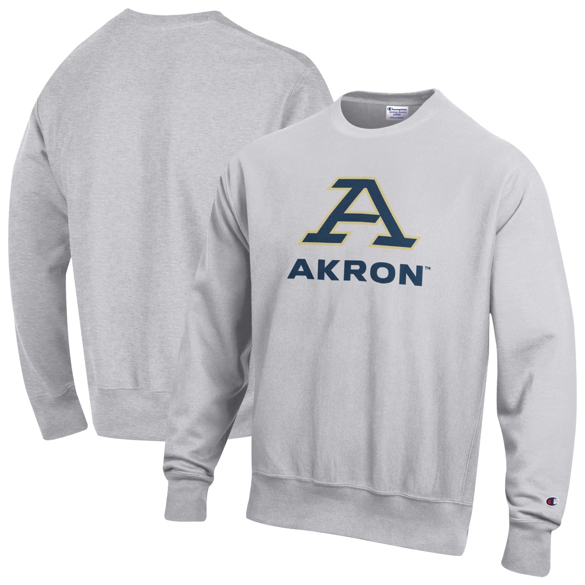 Men's Champion Gray Akron Zips Reverse Weave Sweatshirt