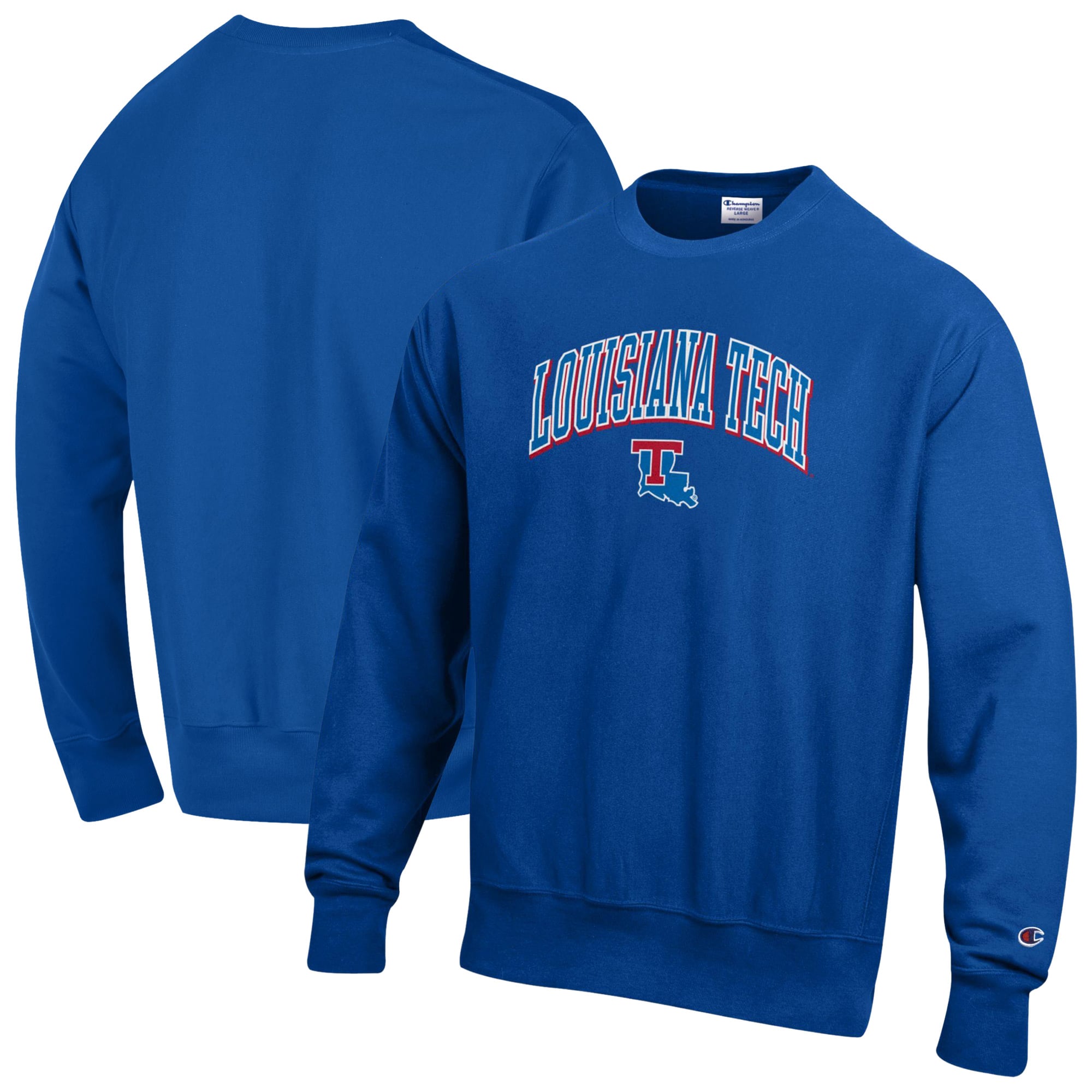 Men's Champion Royal Louisiana Tech Bulldogs Reverse Weave Sweatshirt