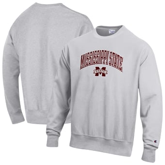 Men's Champion Gray Mississippi State Bulldogs Reverse Weave Sweatshirt