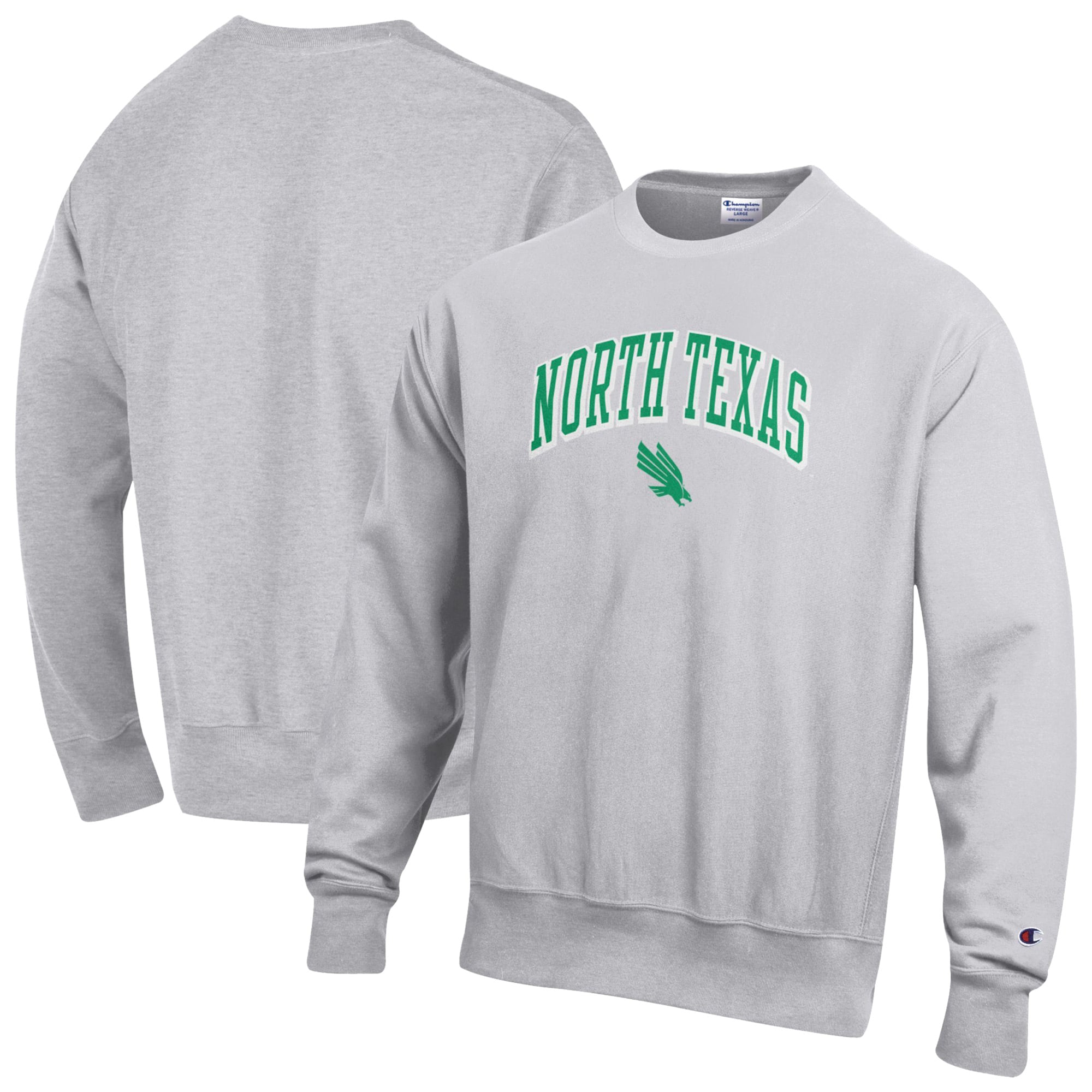 Men's Champion Gray North Texas Mean Green Reverse Weave Sweatshirt