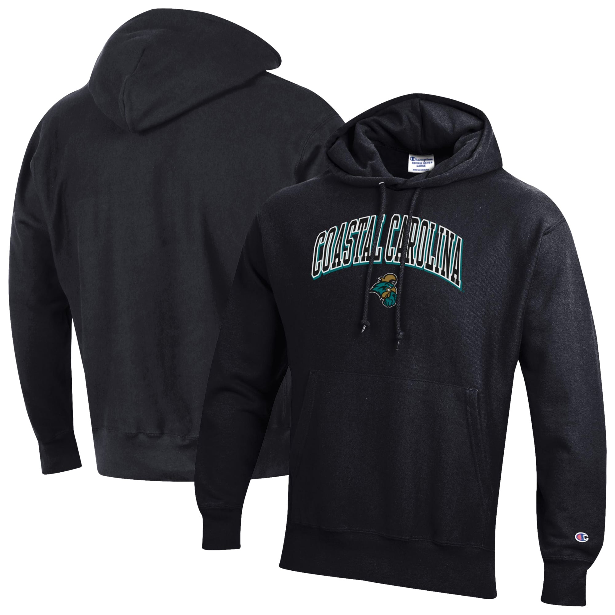 Men's Champion Black Coastal Carolina Chanticleers Reverse Weave Hoodie