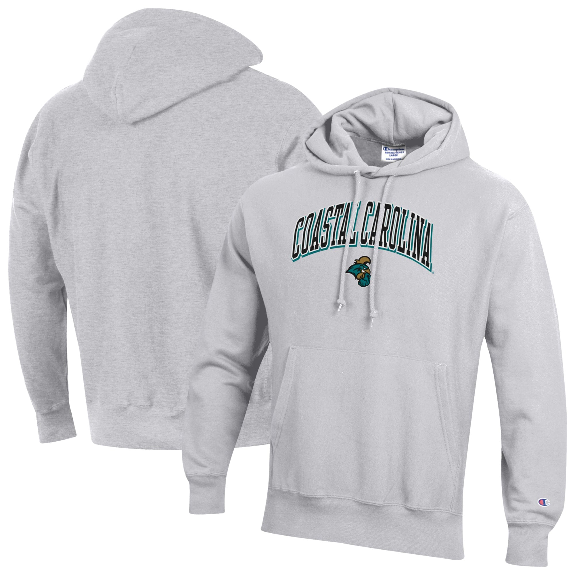 Men's Champion Gray Coastal Carolina Chanticleers Reverse Weave Hoodie
