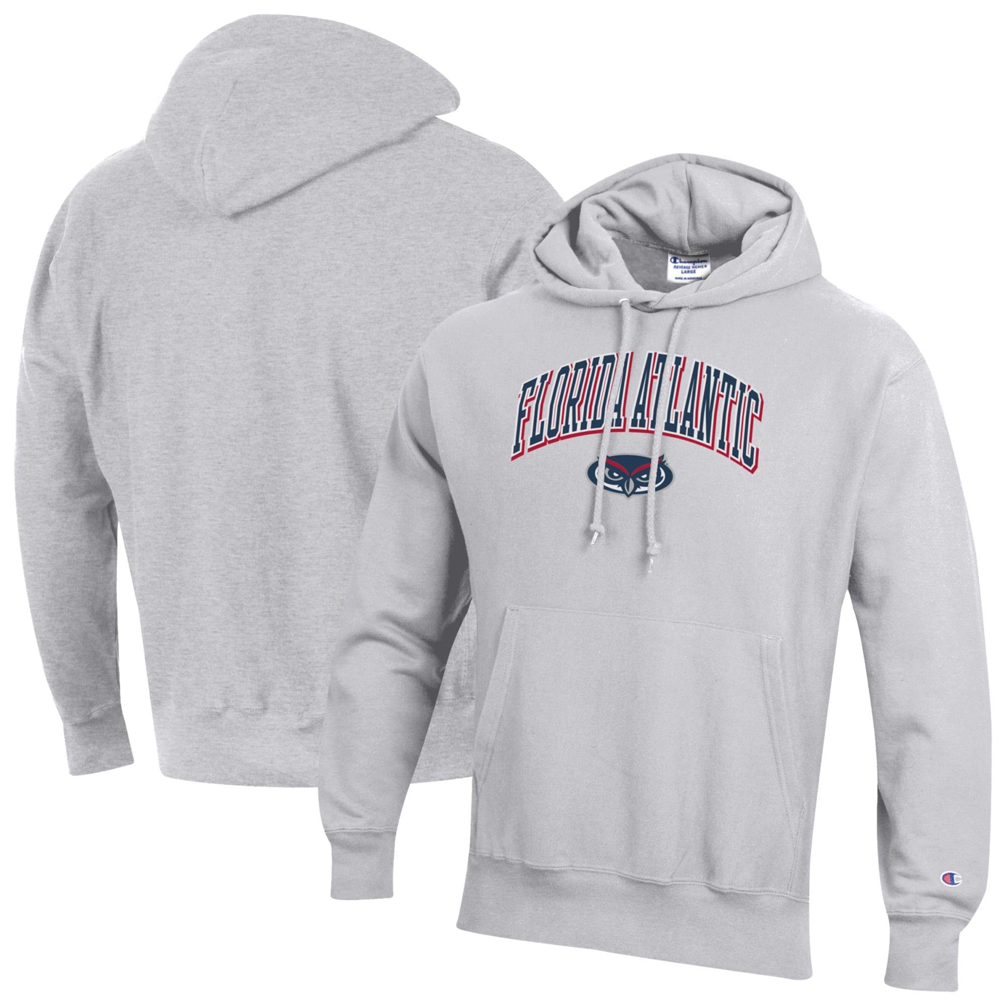 Men's Champion Gray Florida Atlantic Owls Reverse Weave Hoodie