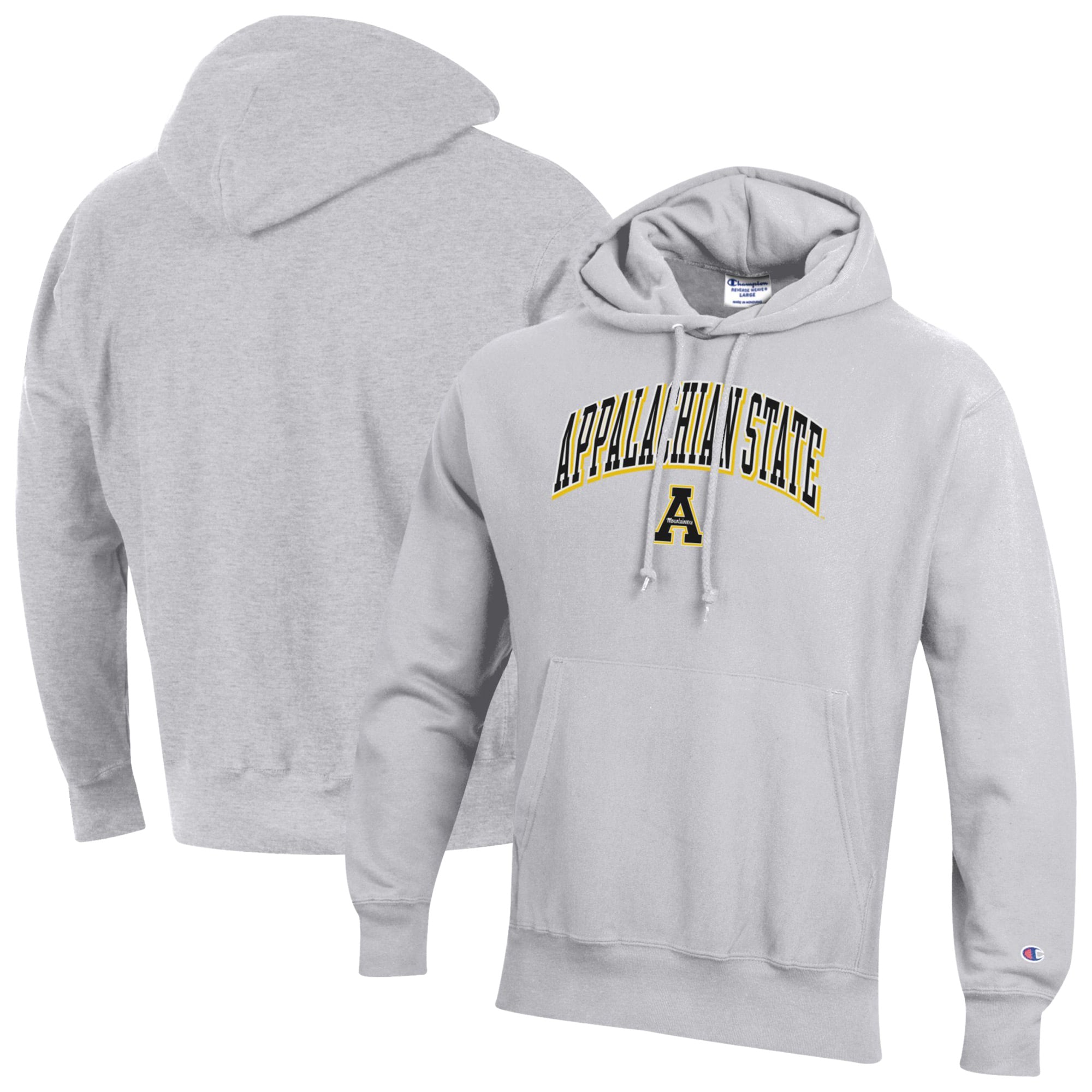 Men's Champion Gray Appalachian State Mountaineers Reverse Weave Hoodie