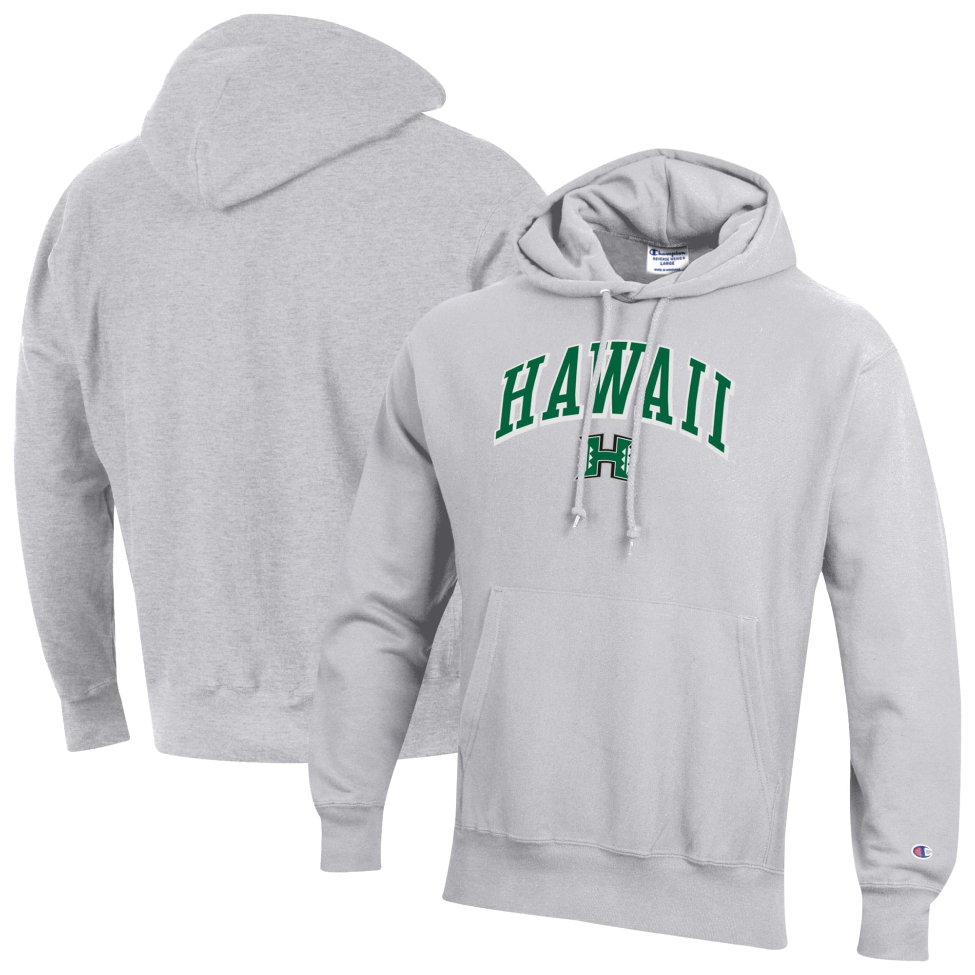 Men's Champion Gray Hawaii Rainbow Warriors Reverse Weave Hoodie