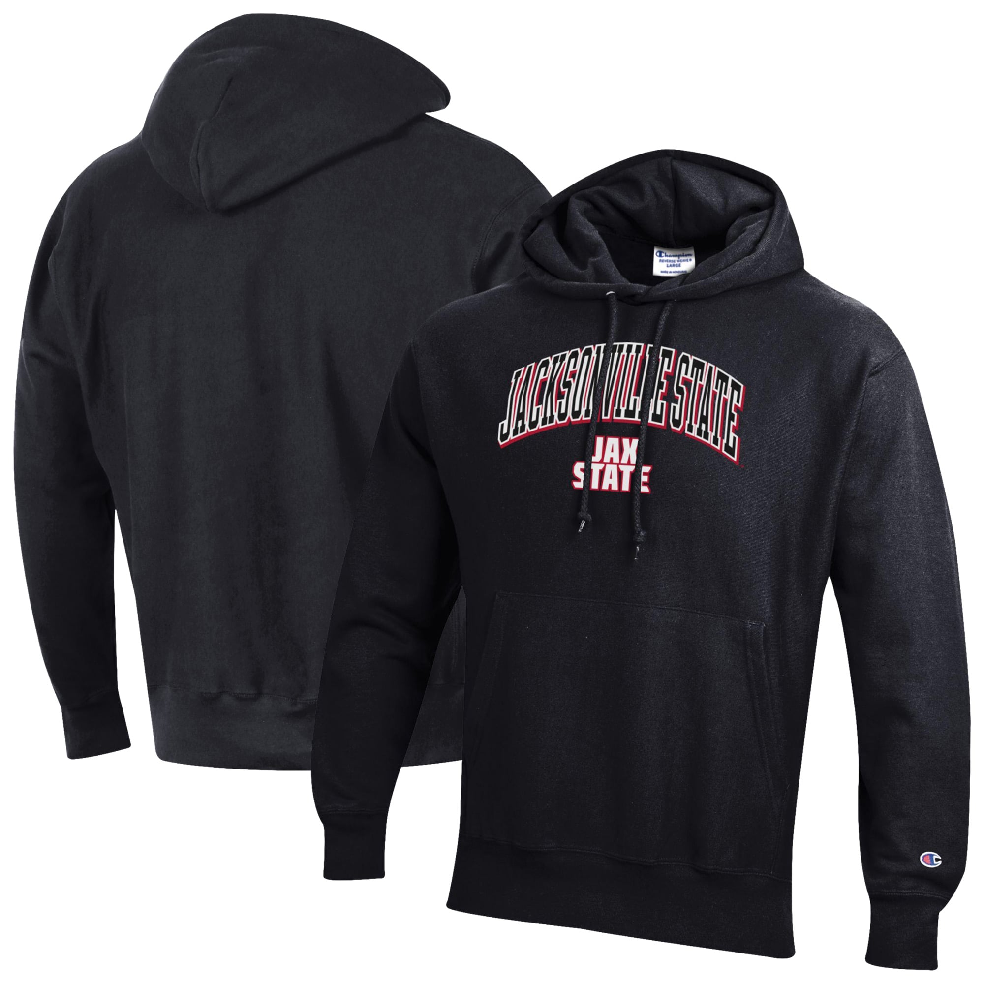 Men's Champion Black Jacksonville State Gamecocks Reverse Weave Hoodie