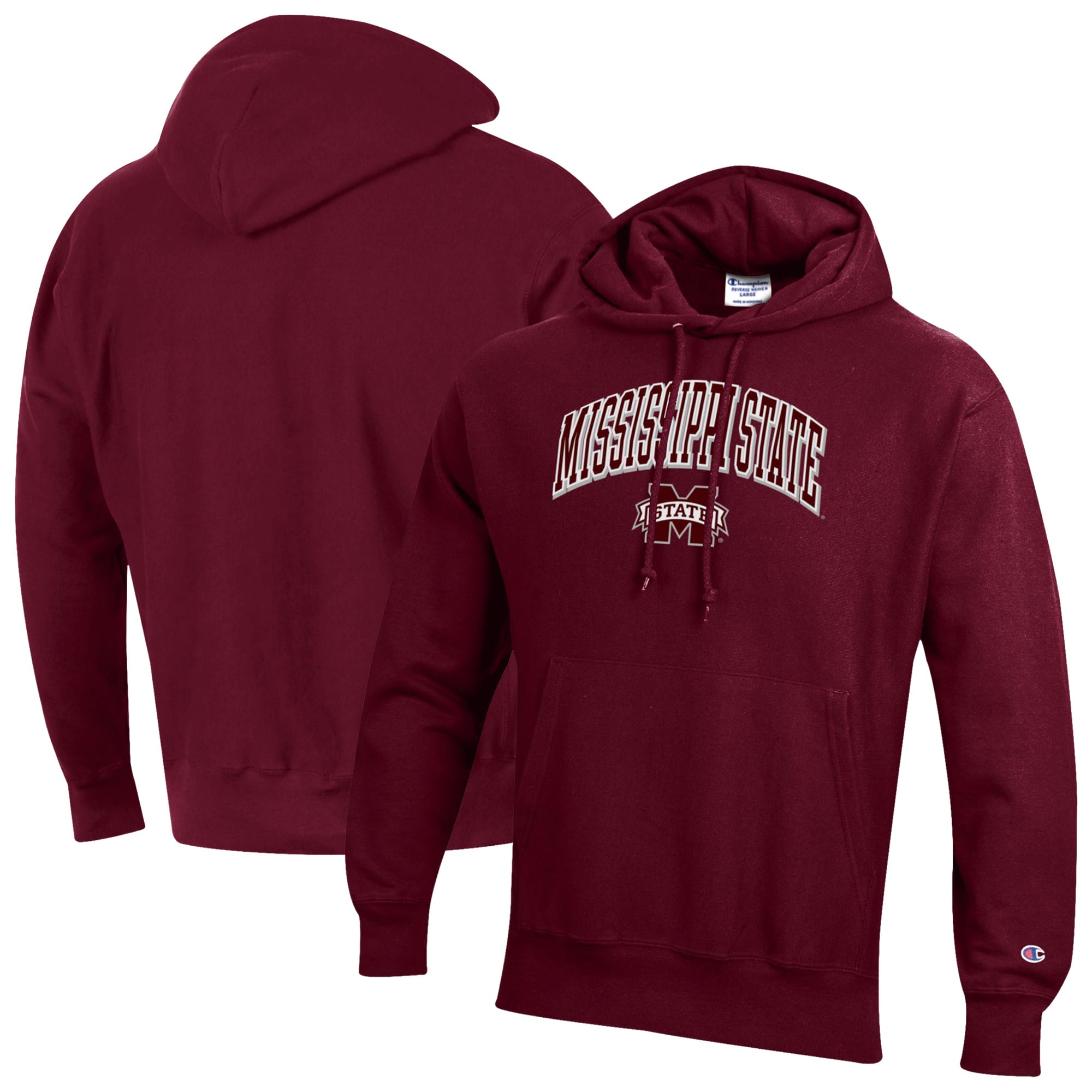 Men's Champion Maroon Mississippi State Bulldogs Reverse Weave Hoodie