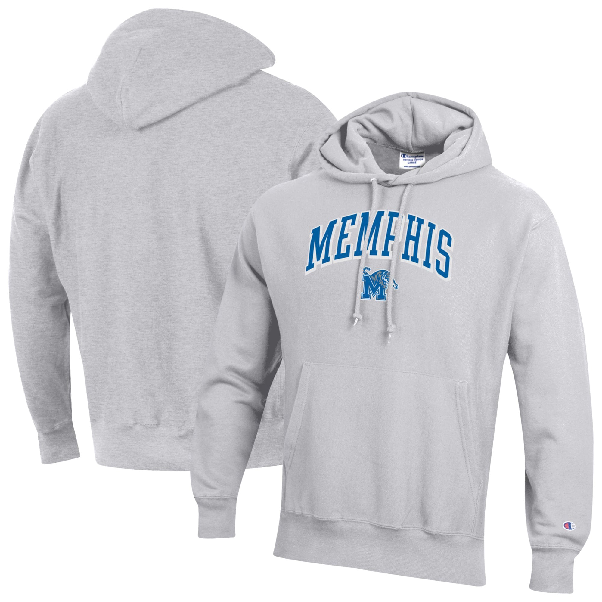 Men's Champion Gray Memphis Tigers Reverse Weave Hoodie