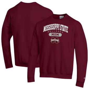 Women's Champion Maroon Mississippi State Bulldogs Eco Powerblend Mom Pill Box Sweatshirt