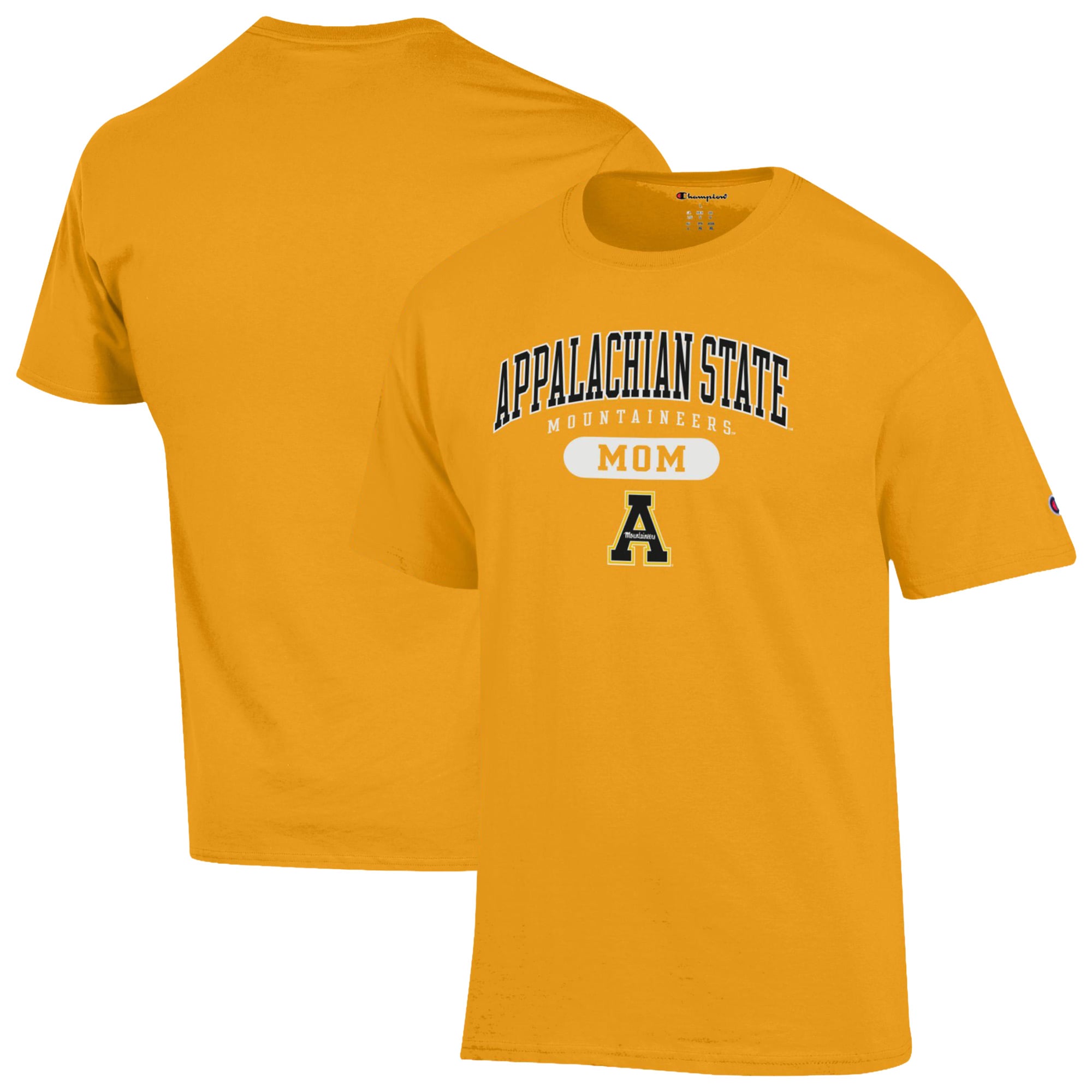 Women's Champion Gold Appalachian State Mountaineers Mom Pill Box Jersey T-Shirt