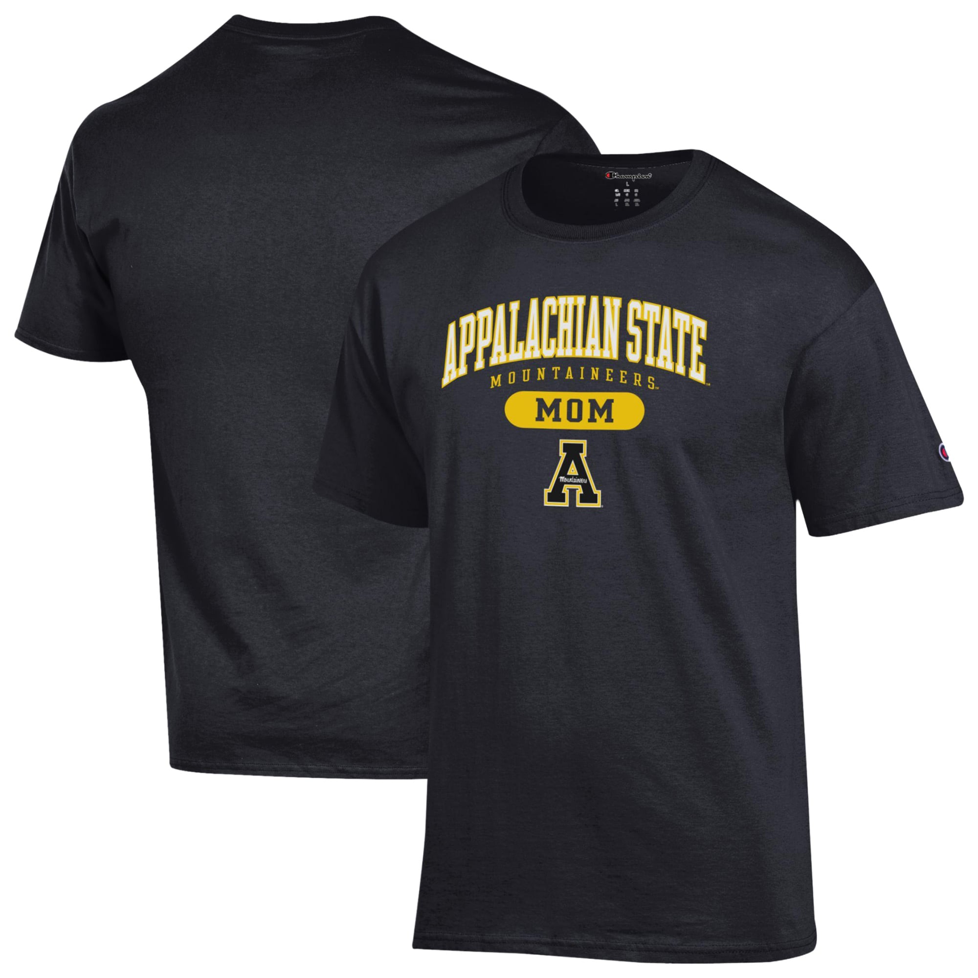 Women's Champion Black Appalachian State Mountaineers Mom Pill Box Jersey T-Shirt