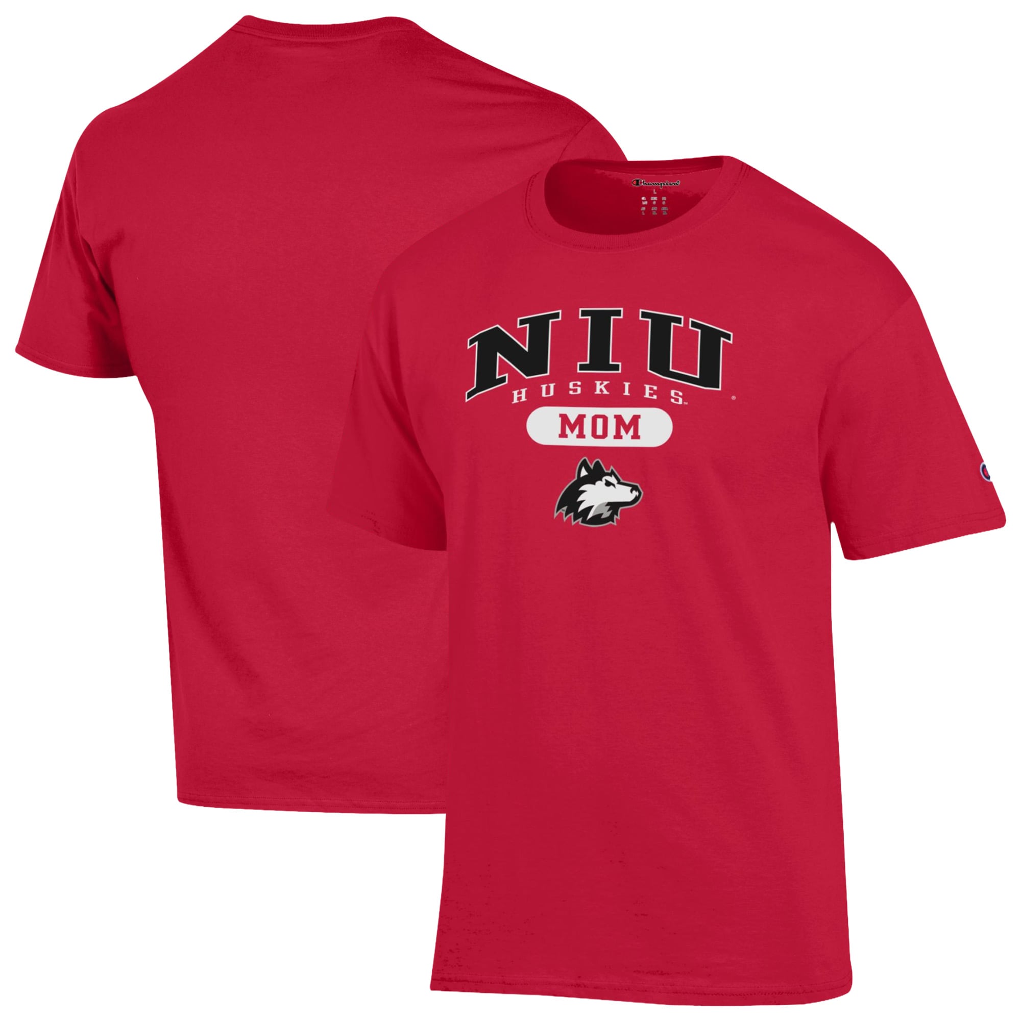 Women's Champion Cardinal Northern Illinois Huskies Mom Pill Box Jersey T-Shirt