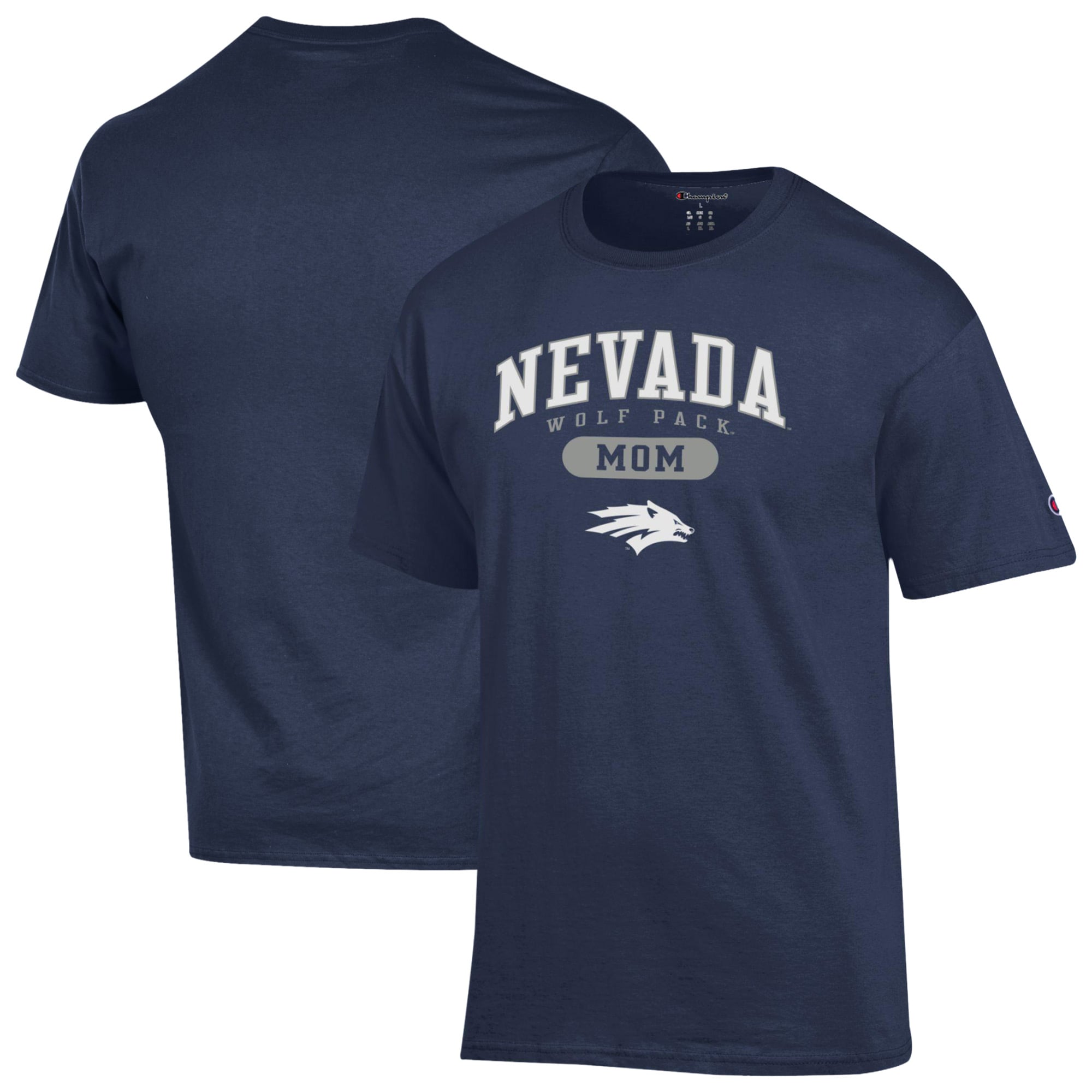 Women's Champion Navy Nevada Wolf Pack Mom Pill Box Jersey T-Shirt