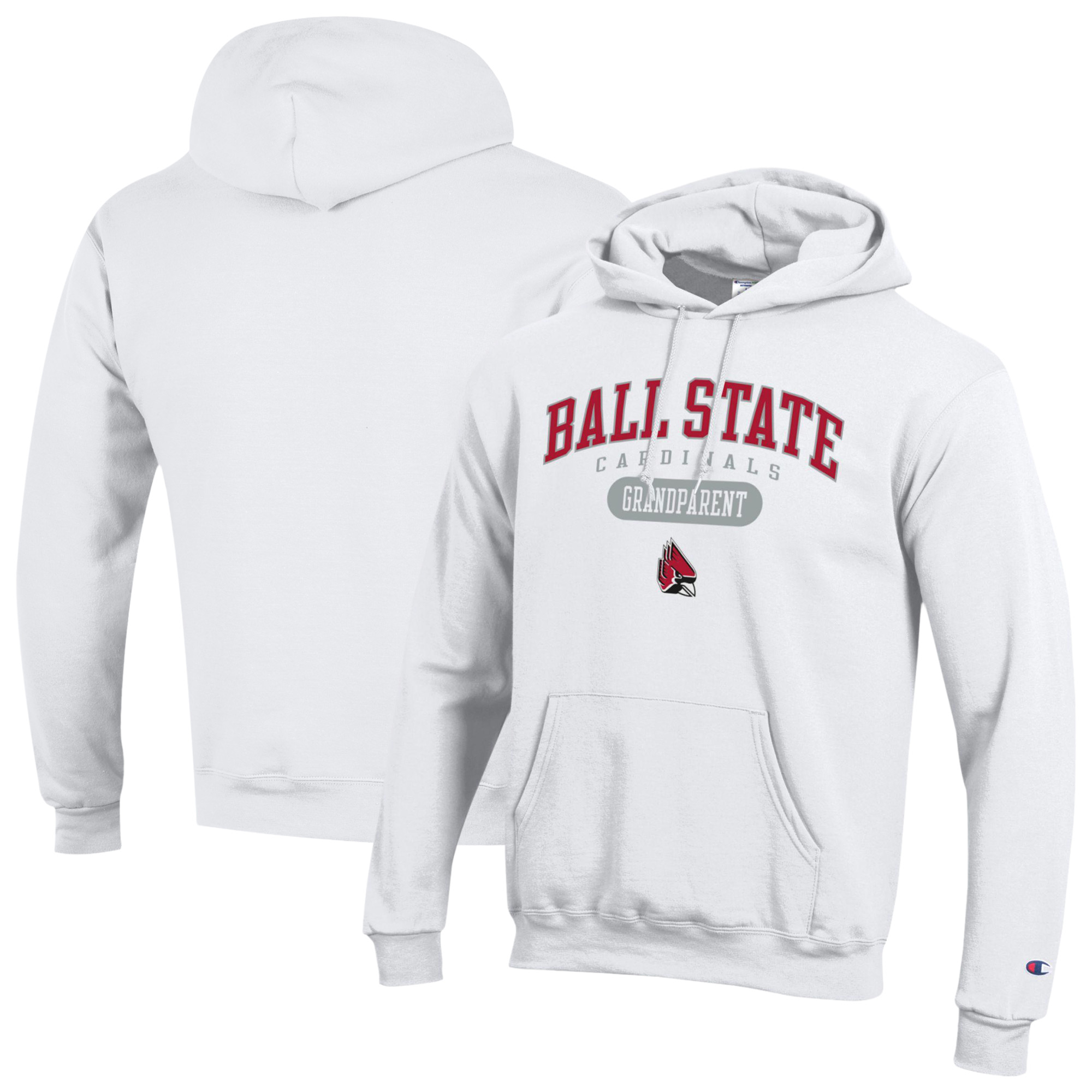 Unisex Champion White Ball State Cardinals Grandparent Pill Box Eco Powerblend Hoodie Unisex Champion White Ball State Cardinals Grandparent Pill Box Eco Powerblend Hoodie