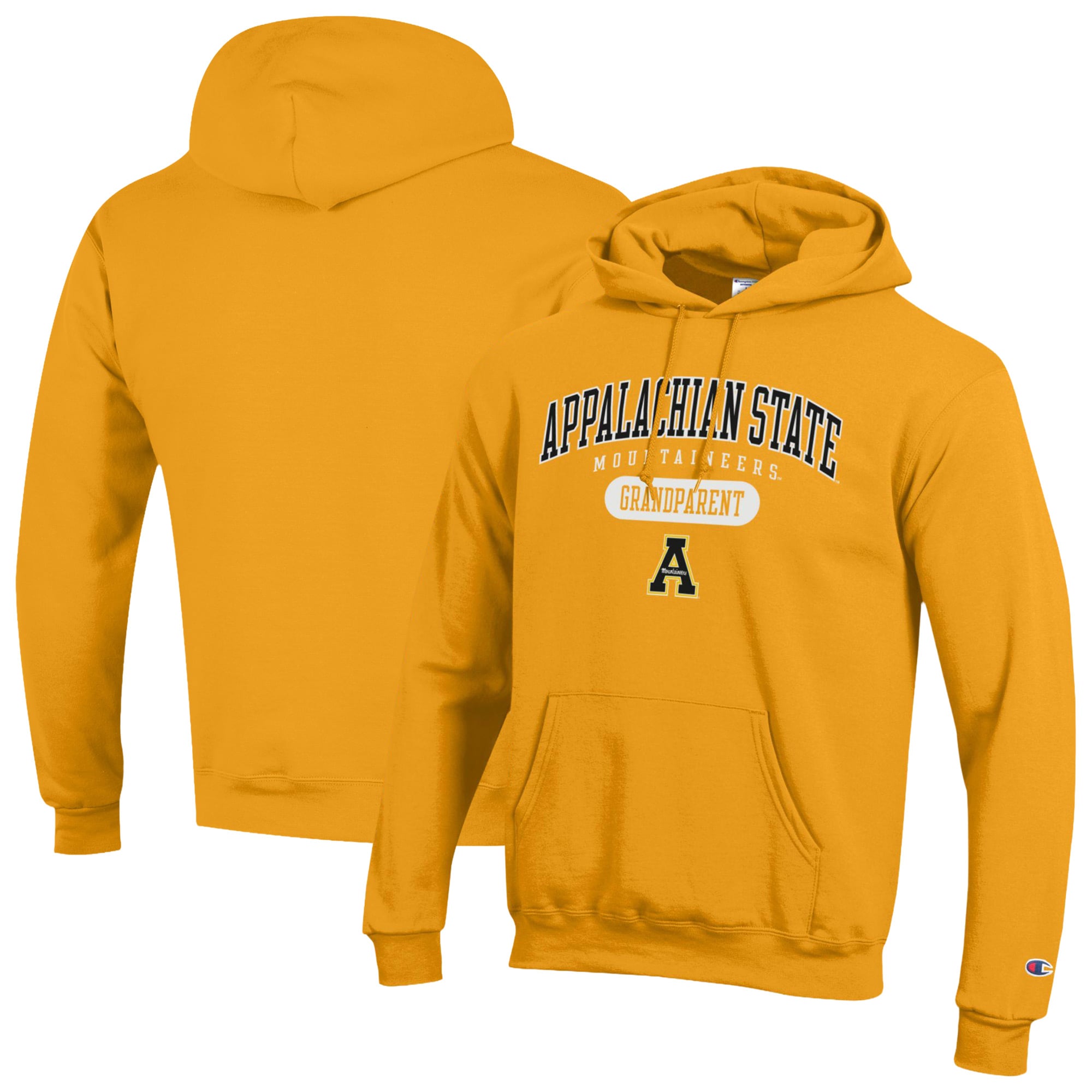 Unisex Champion Gold Appalachian State Mountaineers Grandparent Pill Box Eco Powerblend Hoodie