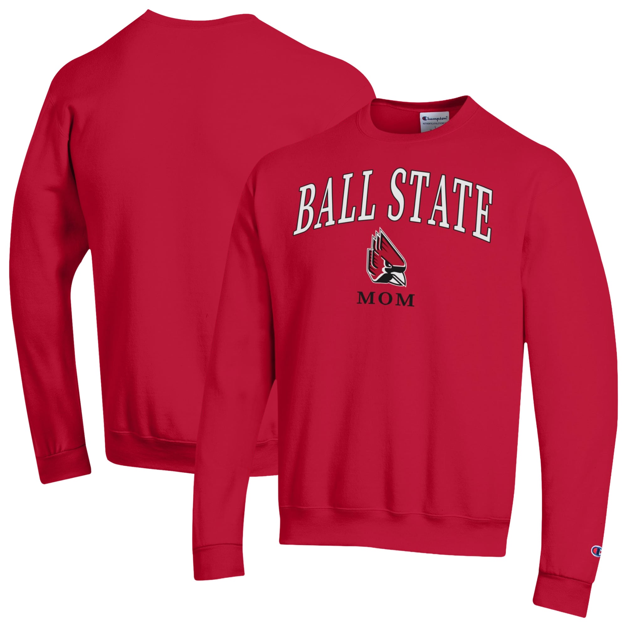 Women's Champion  Cardinal Ball State Cardinals Arch Mom Eco Powerblend Sweatshirt