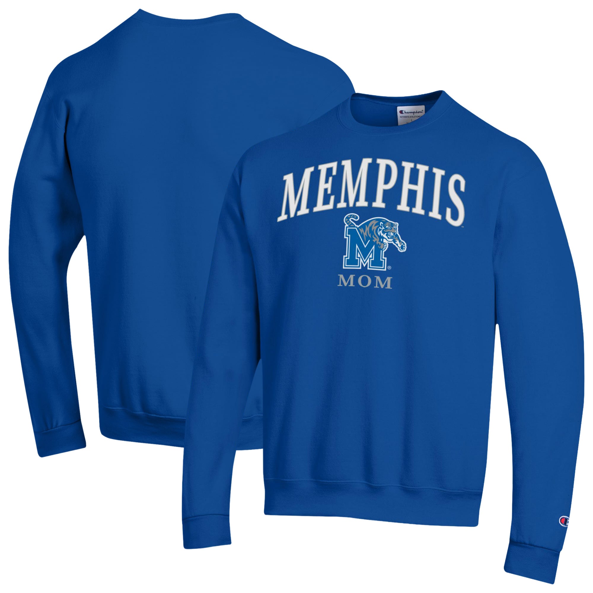 Women's Champion  Royal Memphis Tigers Arch Mom Eco Powerblend Sweatshirt