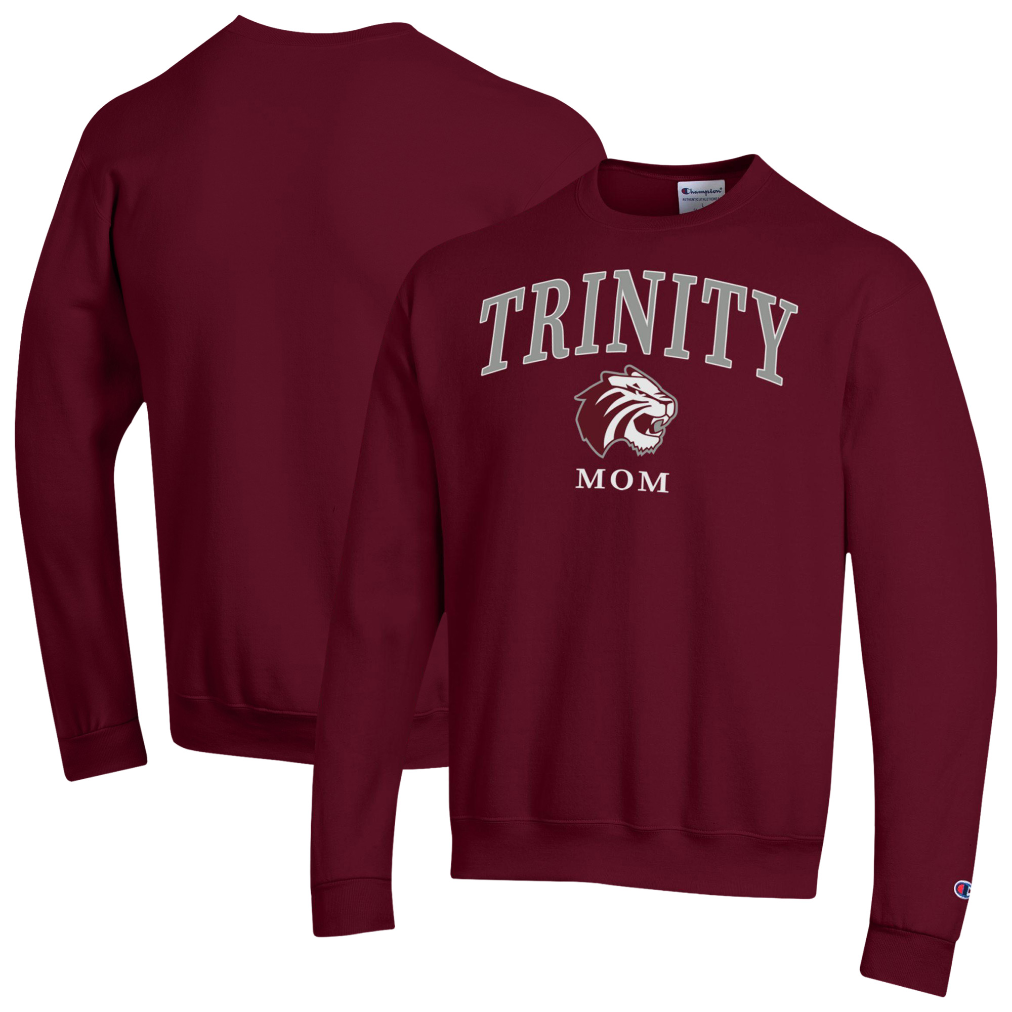 Women’s Champion Maroon Trinity Tigers Arch Mom Eco Powerblend Sweatshirt Women’s Champion Maroon Trinity Tigers Arch Mom Eco Powerblend Sweatshirt