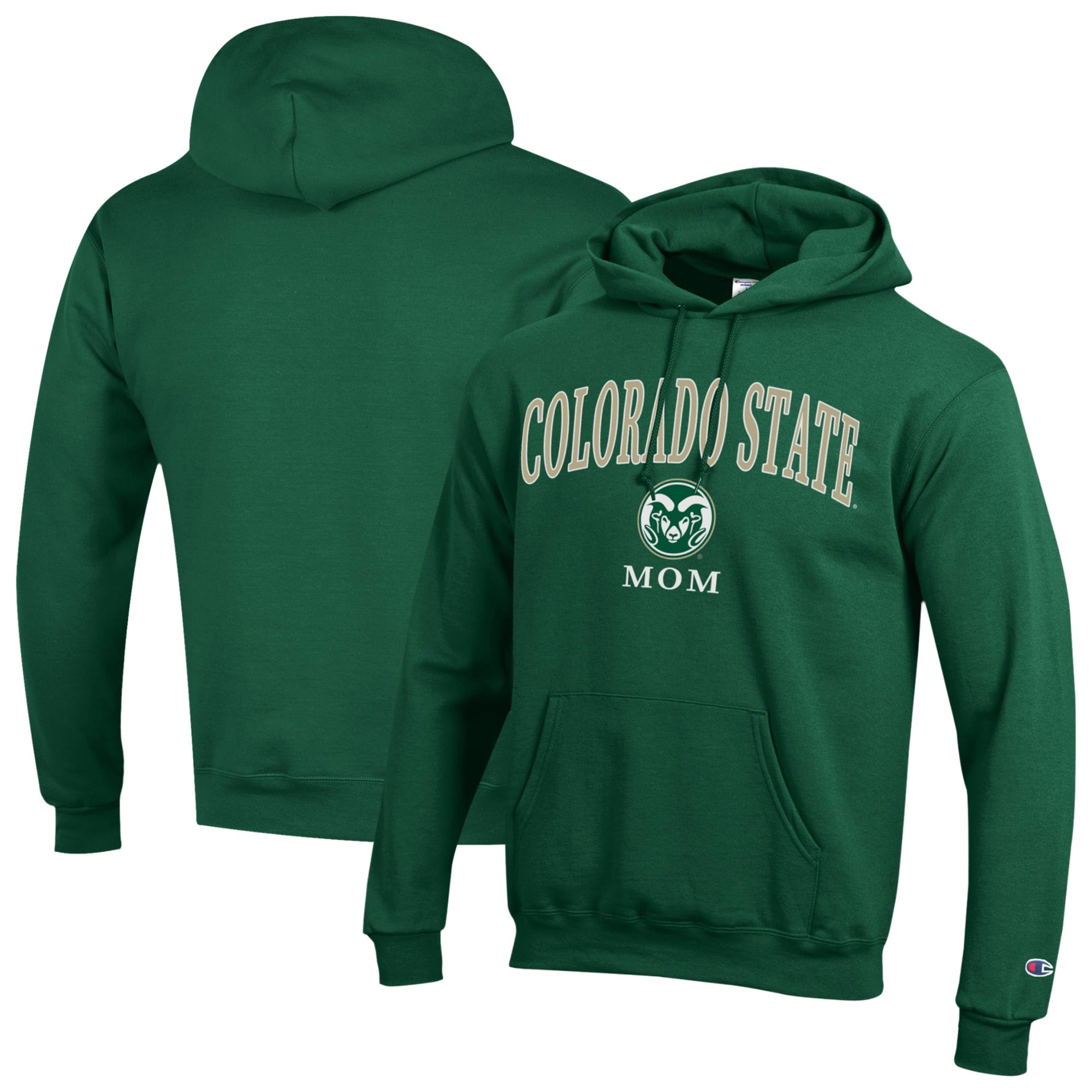 Women's Champion  Green Colorado State Rams Arch Mom Eco Powerblend Hoodie