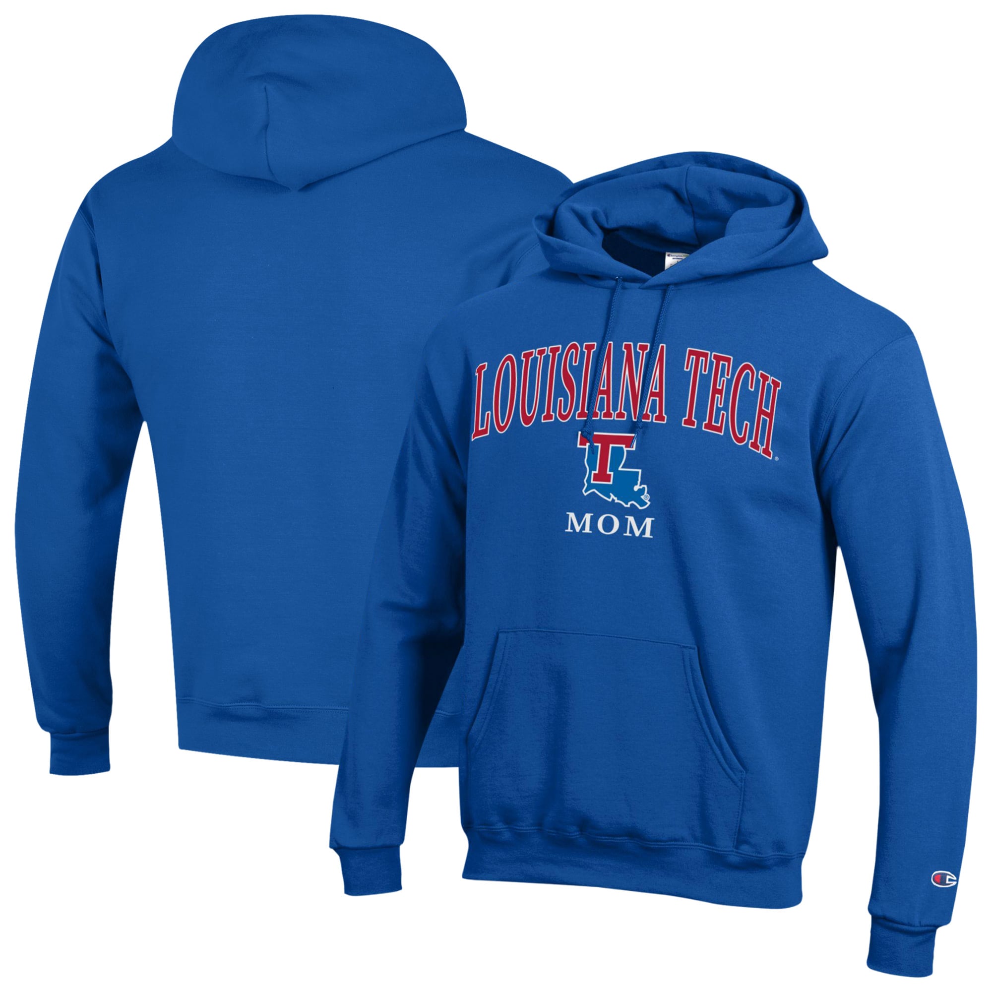 Women's Champion  Royal Louisiana Tech Bulldogs Arch Mom Eco Powerblend Hoodie