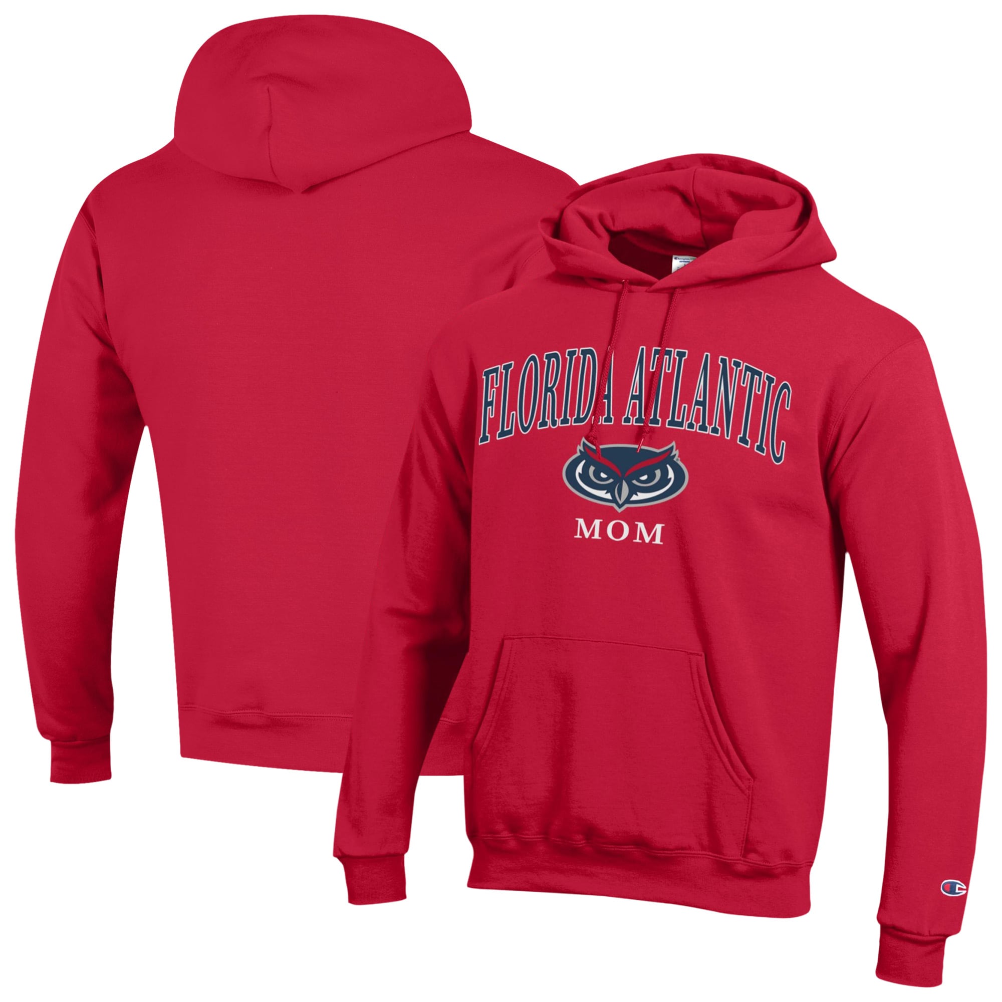 Women's Champion  Red Florida Atlantic Owls Arch Mom Eco Powerblend Hoodie