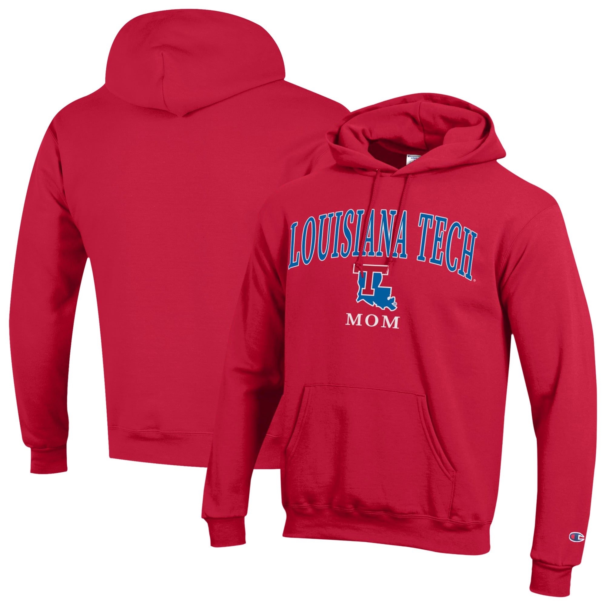 Women's Champion  Red Louisiana Tech Bulldogs Arch Mom Eco Powerblend Hoodie