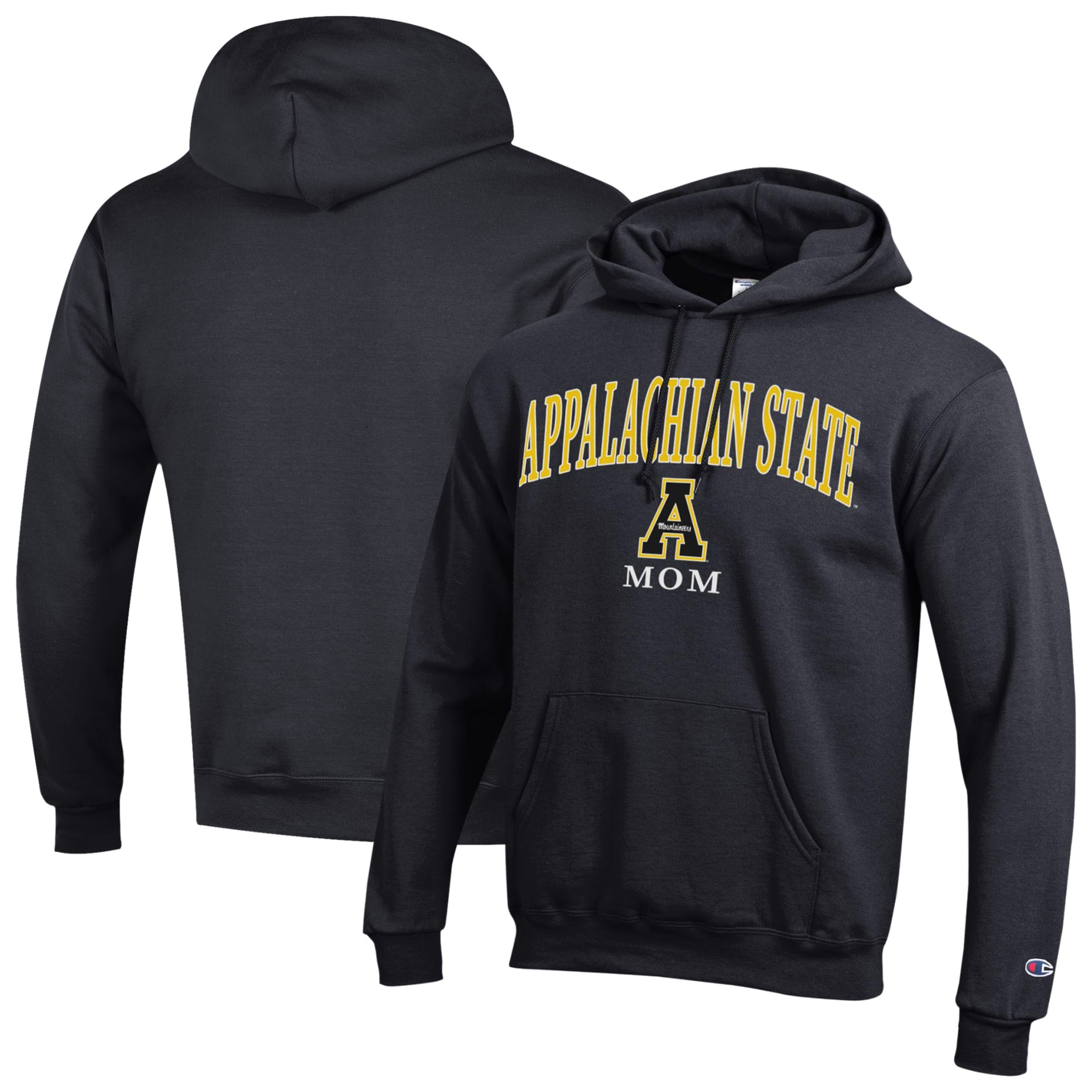 Women's Champion  Black Appalachian State Mountaineers Arch Mom Eco Powerblend Hoodie
