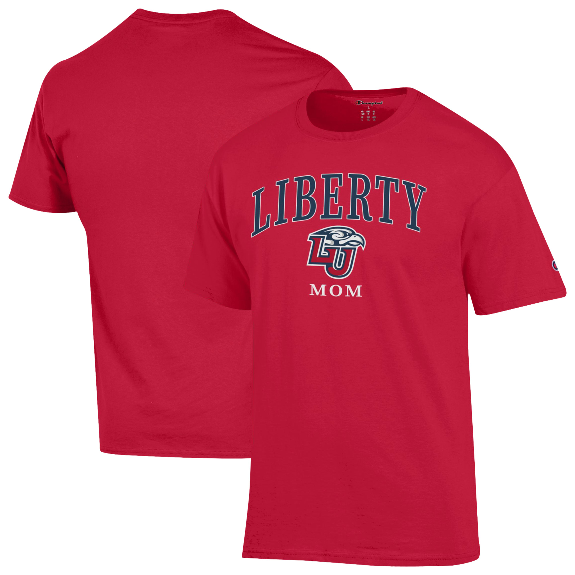 Women’s Champion Red Liberty Flames Arch Mom Jersey T-Shirt Women’s Champion Red Liberty Flames Arch Mom Jersey T-Shirt
