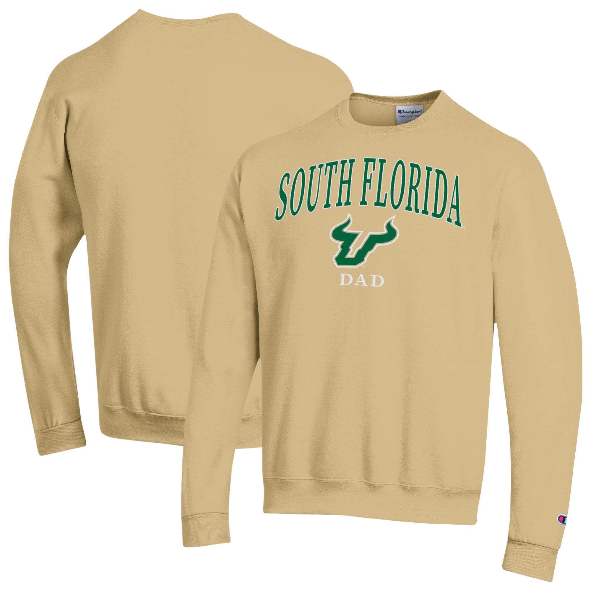 Men’s Champion Gold South Florida Bulls Arch Dad Eco Powerblend Sweatshirt Men’s Champion Gold South Florida Bulls Arch Dad Eco Powerblend Sweatshirt