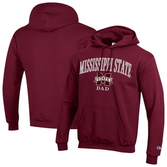 Men's Champion  Maroon Mississippi State Bulldogs Arch Dad Eco Powerblend Hoodie
