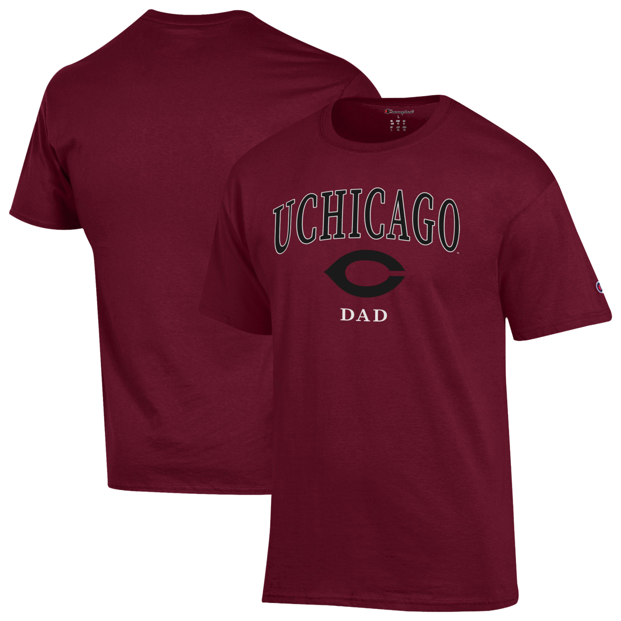 Men’s Champion Maroon UChicago Maroons Arch Dad Jersey T-Shirt Men’s Champion Maroon UChicago Maroons Arch Dad Jersey T-Shirt