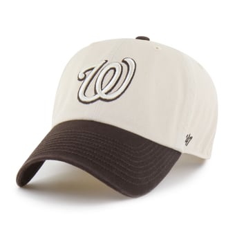 Unisex '47  Natural/Brown Washington Nationals Two-Tone Fashion Clean Up Adjustable Hat