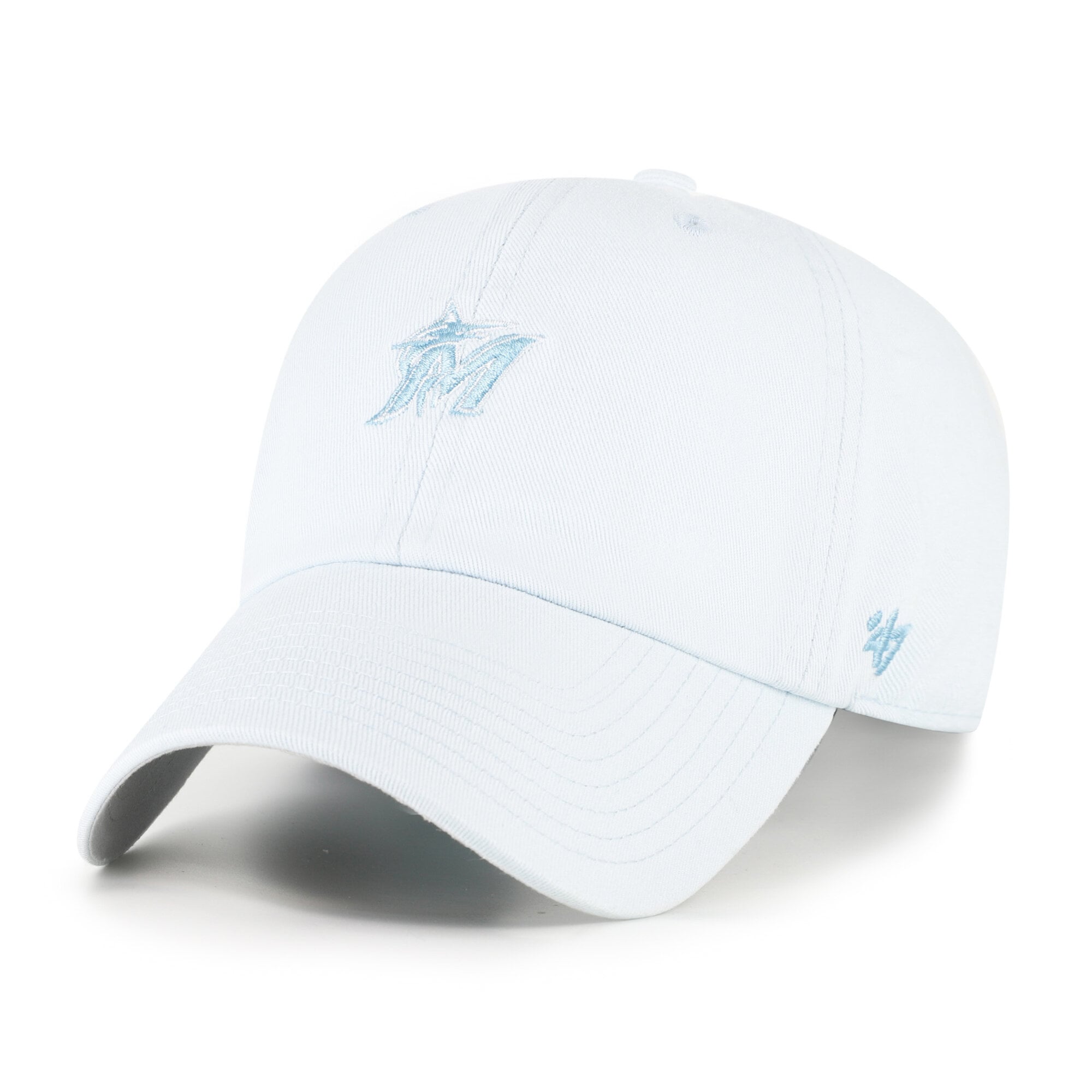 Unisex '47 Light Blue Miami Marlins Pastel Clean Up Adjustable Hat