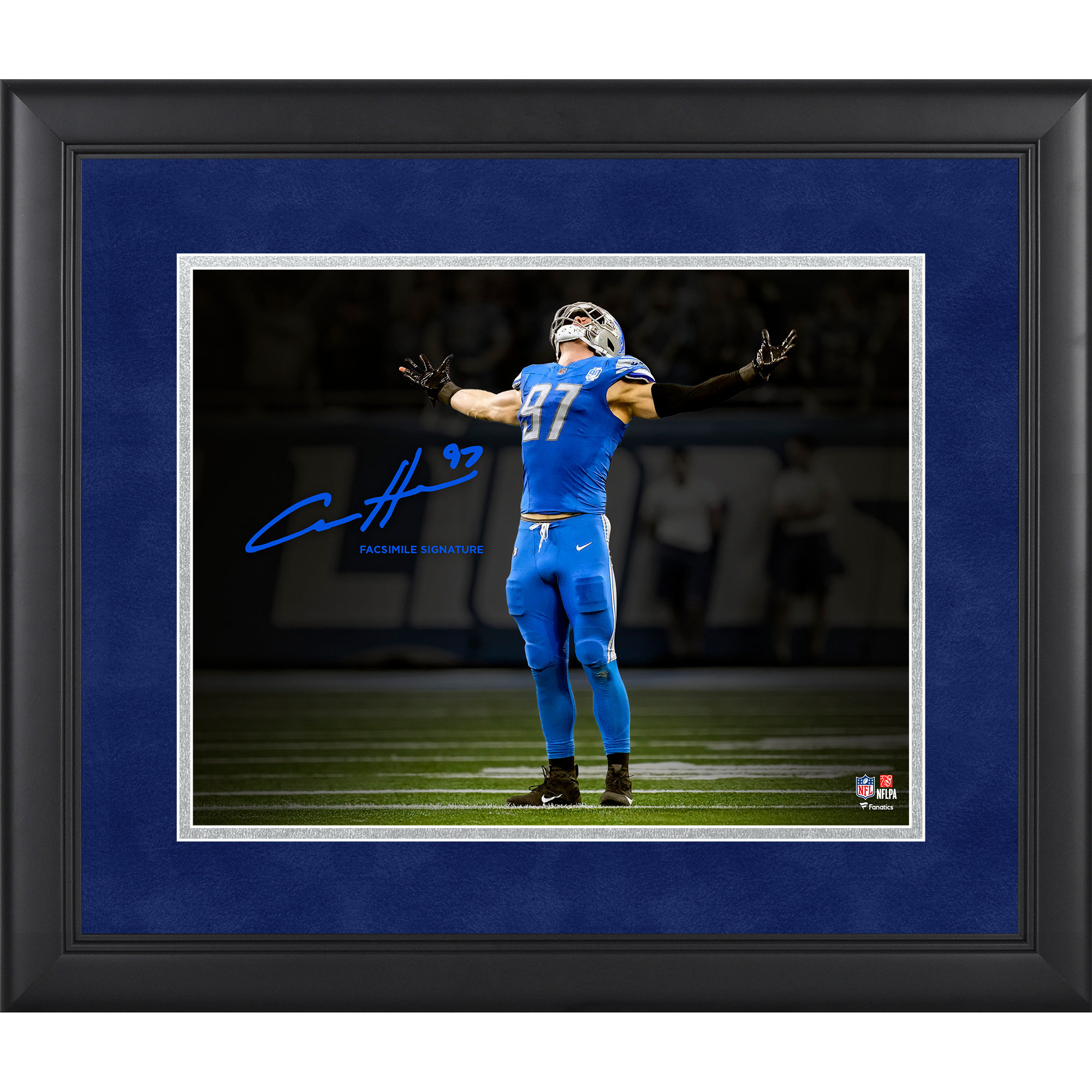 Aidan Hutchinson Detroit Lions Facsimile Signature Framed 11" x 14" Spotlight Photograph