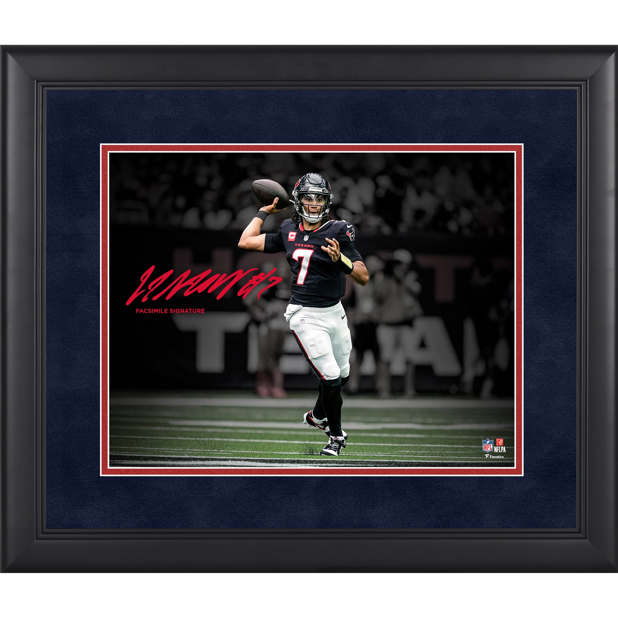 C.J. Stroud Houston Texans Facsimile Signature Framed 11" x 14" Spotlight Photograph
