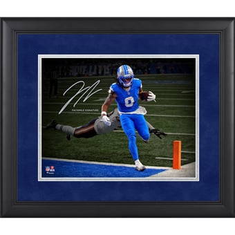 Jahmyr Gibbs Detroit Lions Facsimile Signature Framed 11" x 14" Spotlight Photograph