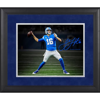 Jared Goff Detroit Lions Facsimile Signature Framed 11" x 14" Spotlight Photograph