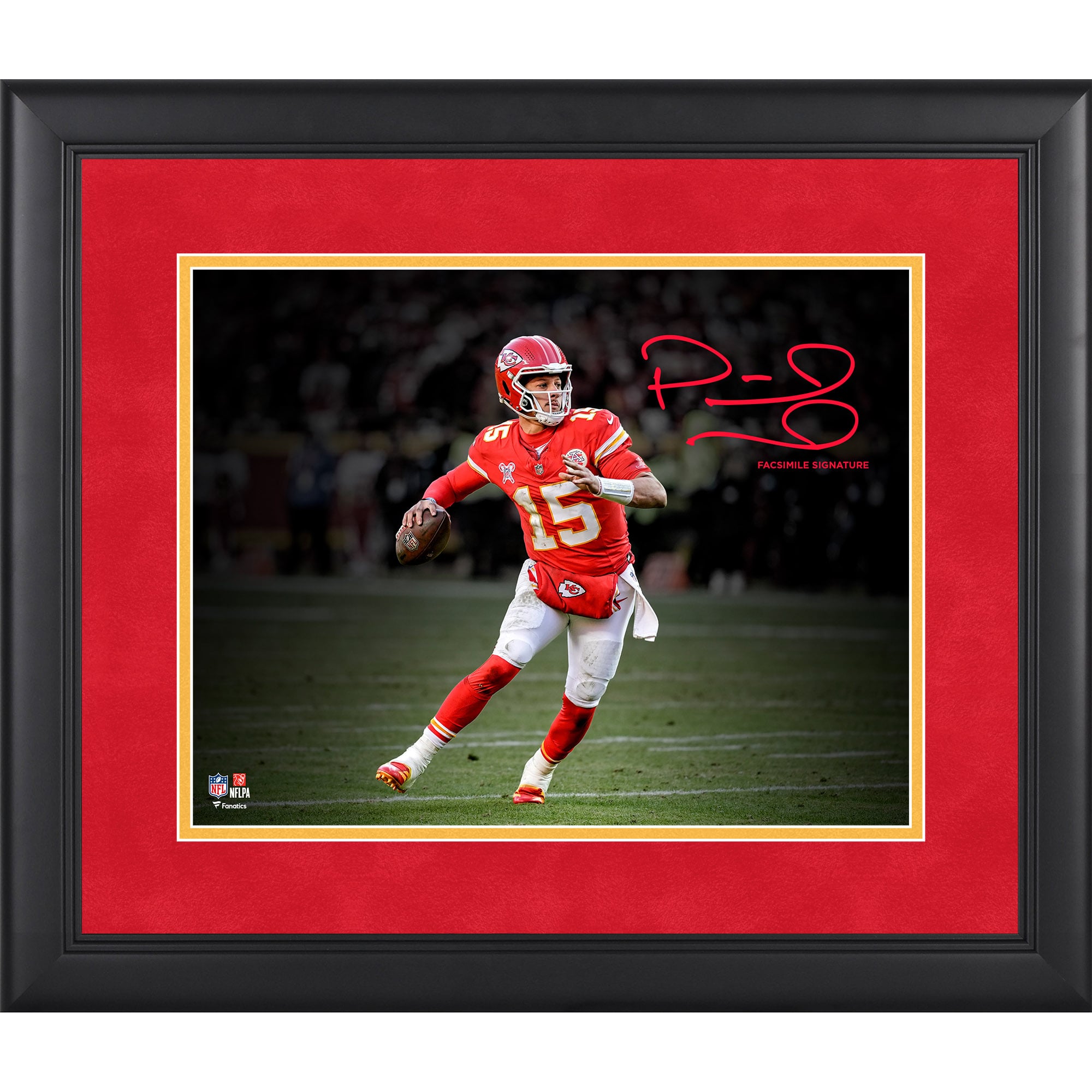 Patrick Mahomes Kansas City Chiefs Facsimile Signature Framed 11" x 14" Spotlight Photograph