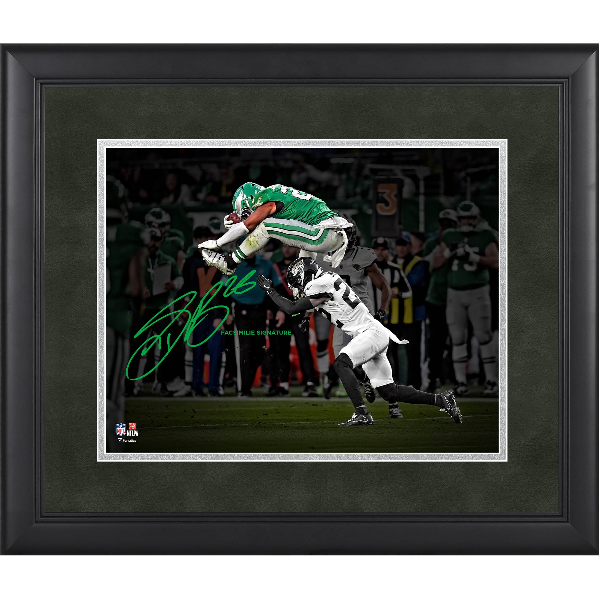 Saquon Barkley Philadelphia Eagles Facsimile Signature Framed 11" x 14" Spotlight Photograph