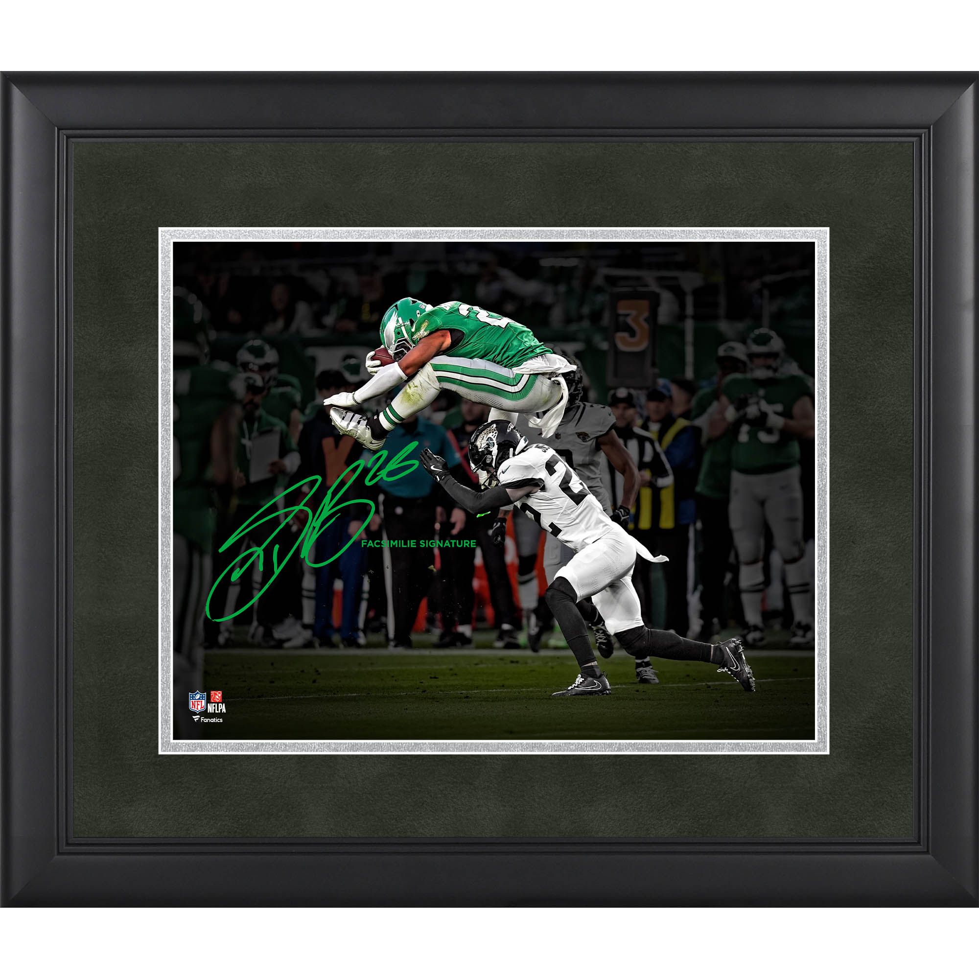 Saquon Barkley Philadelphia Eagles Facsimile Signature Framed 11" x 14" Spotlight Photograph