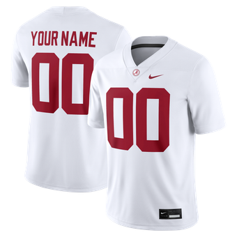 Men's Nike  White Alabama Crimson Tide Custom Game Jersey