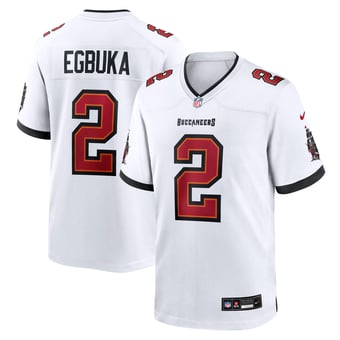 Tampa Bay Buccaneers Nike Game Road Jersey - White - Emeka Egbuka - Mens