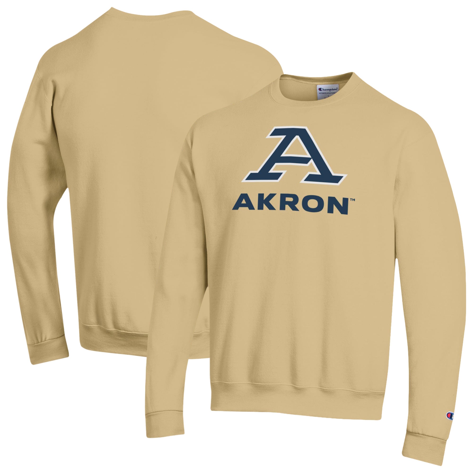 Unisex Champion  Gold Akron Zips Arch Grandparent Eco Powerblend Sweatshirt
