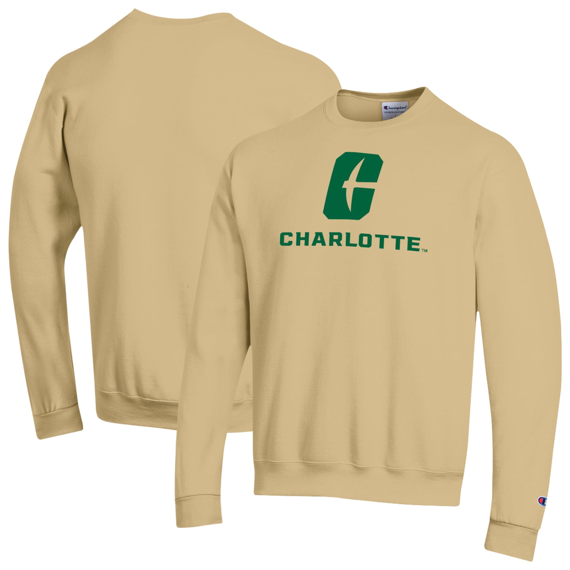 Unisex Champion Gold Charlotte 49ers Arch Eco Powerblend Sweatshirt