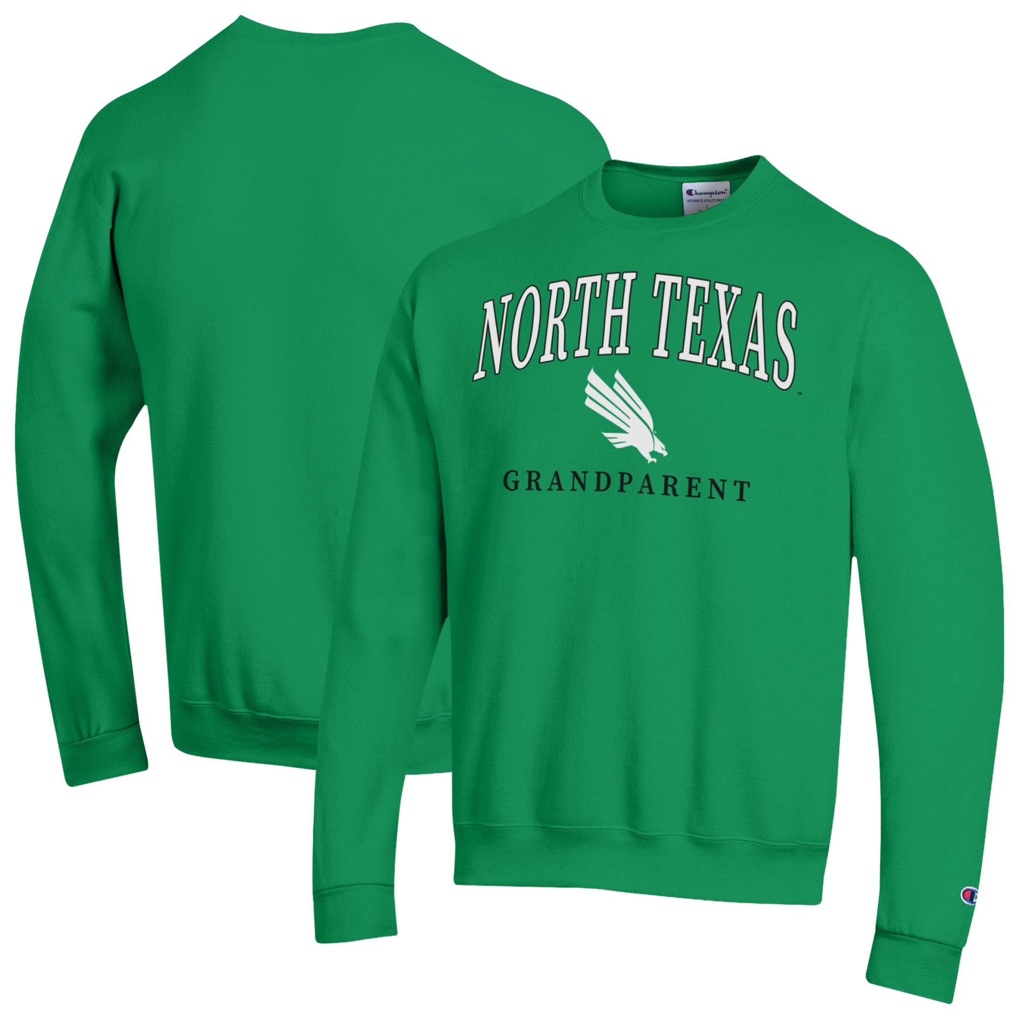 Unisex Champion  Green North Texas Mean Green Arch Grandparent Eco Powerblend Sweatshirt