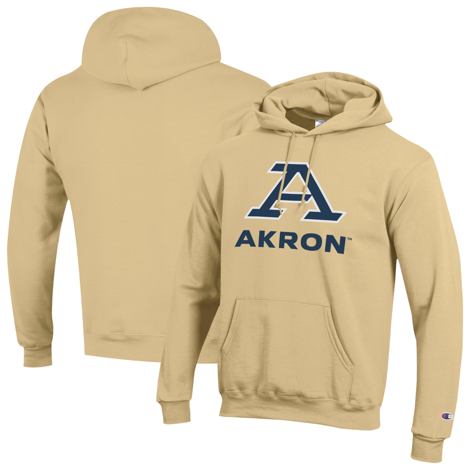 Unisex Champion  Gold Akron Zips Arch Grandparent Eco Powerblend Fleece Hoodie