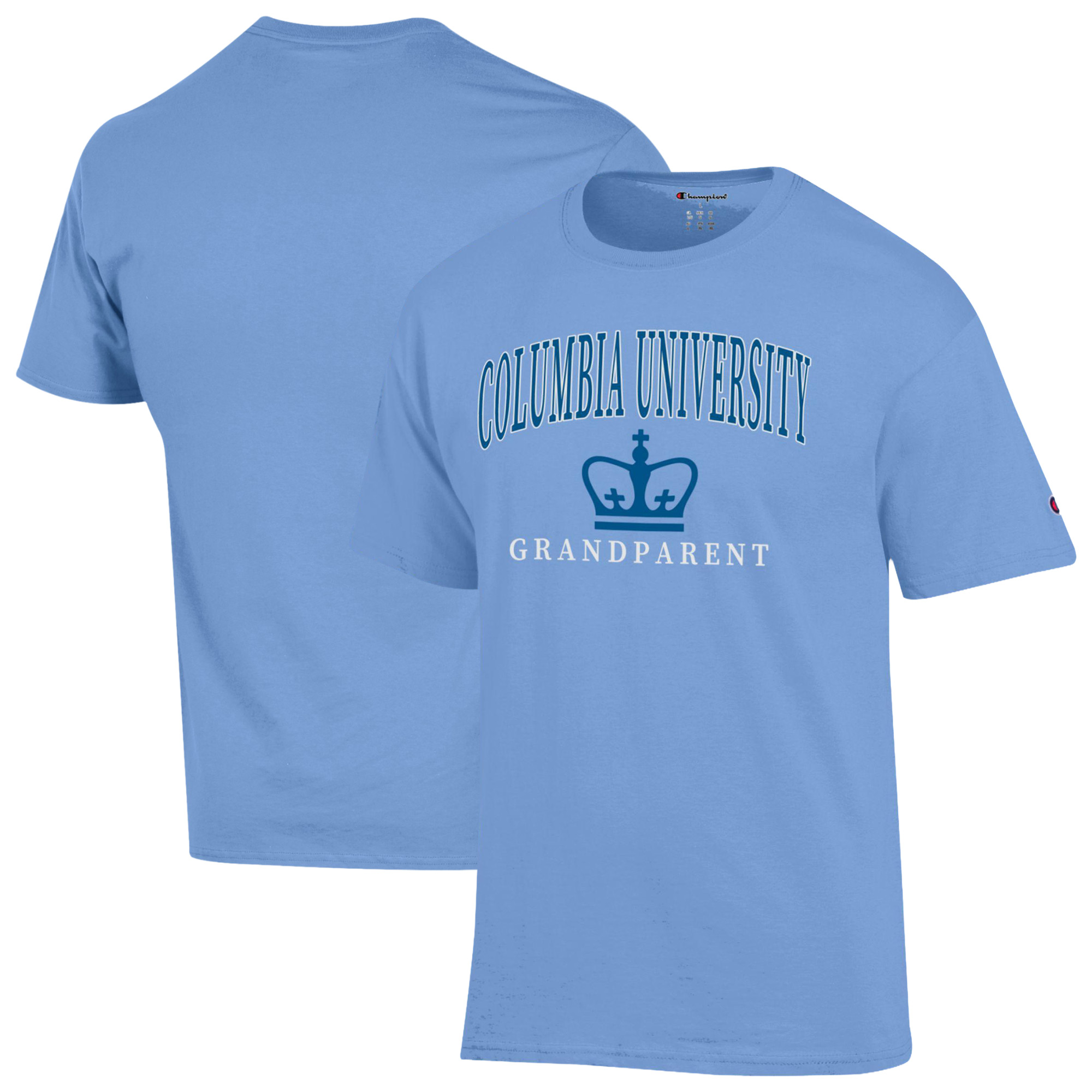 Unisex Champion Light Blue Columbia University Arch Grandparent Jersey T-Shirt Unisex Champion Light Blue Columbia University Arch Grandparent Jersey T-Shirt